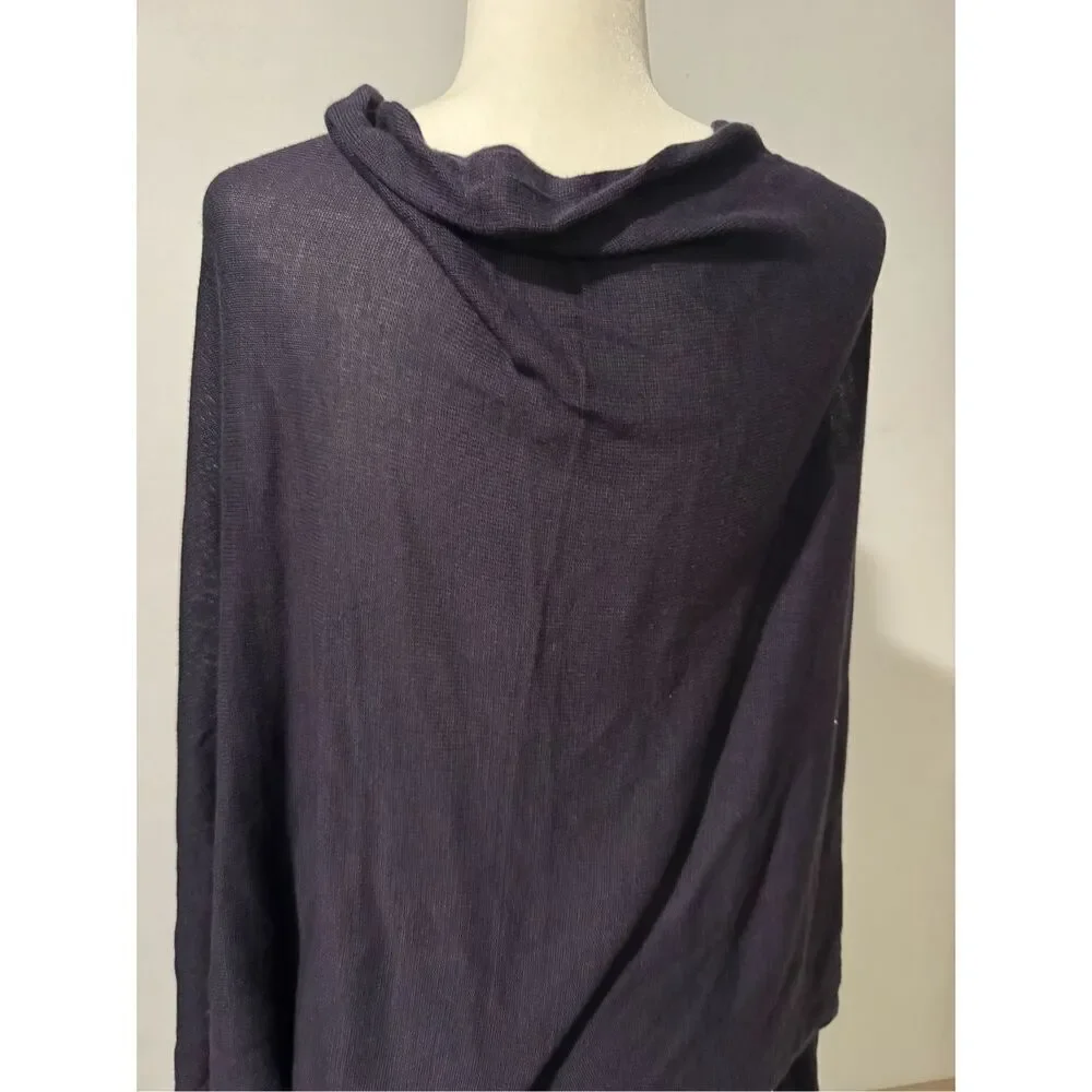 Lexi York 100% bamboo blue wrap pancho OS